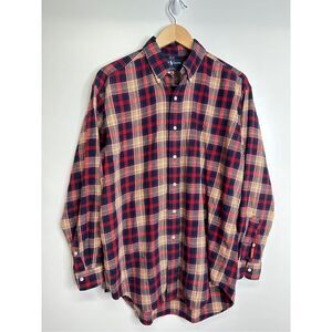 Ralph Lauren Shirt Mens Plaid Blair’s Long Sleeve 100% Cotton Size Medium